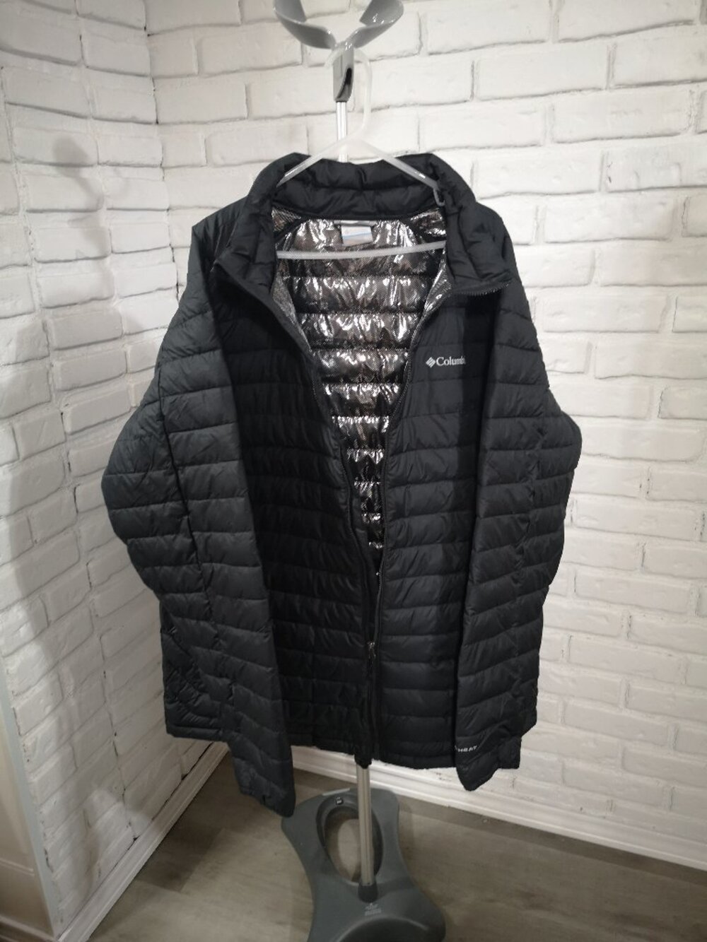NWT Columbia Omni Heat Men's Size 3X Tall Black M White Out II Puffy Jacket